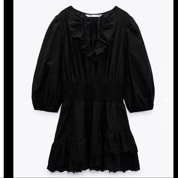 ZARA eyelet ruffled dress - Picture 6 of 13